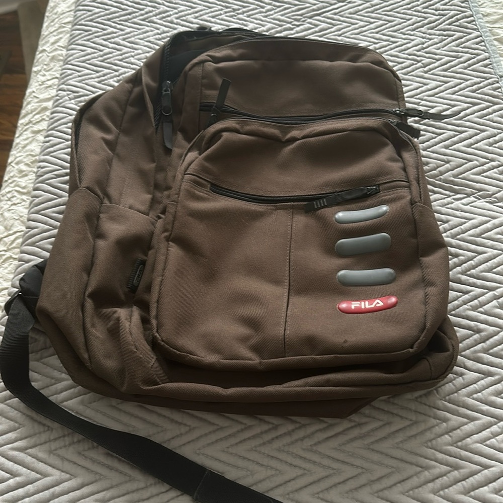 Fila brown backpack vintage